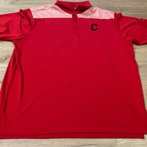 Men's Cleveland Guardians Columbia  Red/White Venture Polo Xxl EUC